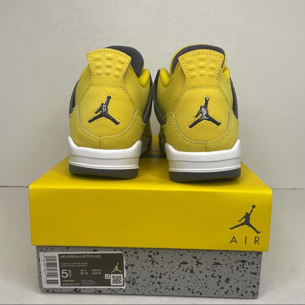 Nike Air Jordan 4 Retro GS “Lightning” NEW 2021 - Picture 4 of 4